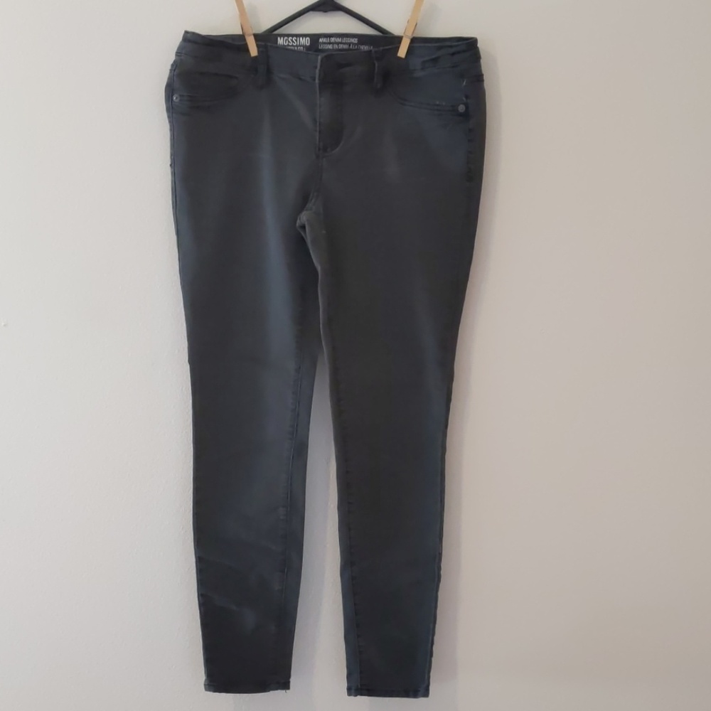 Black ankle denim leggings